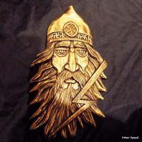 Деревянное панно Перун