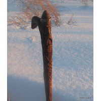 Деревянный резной посох - трость Чур